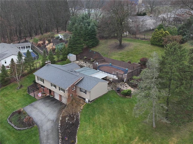 birds eye view of property