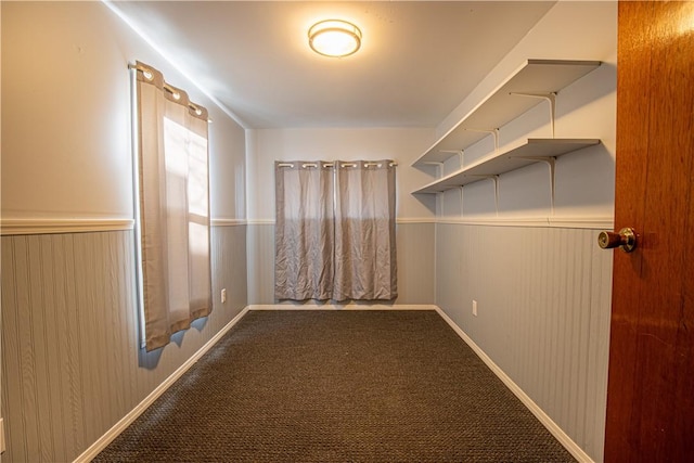 walk in closet featuring carpet