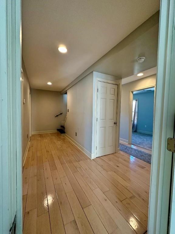 interior space featuring light wood-type flooring