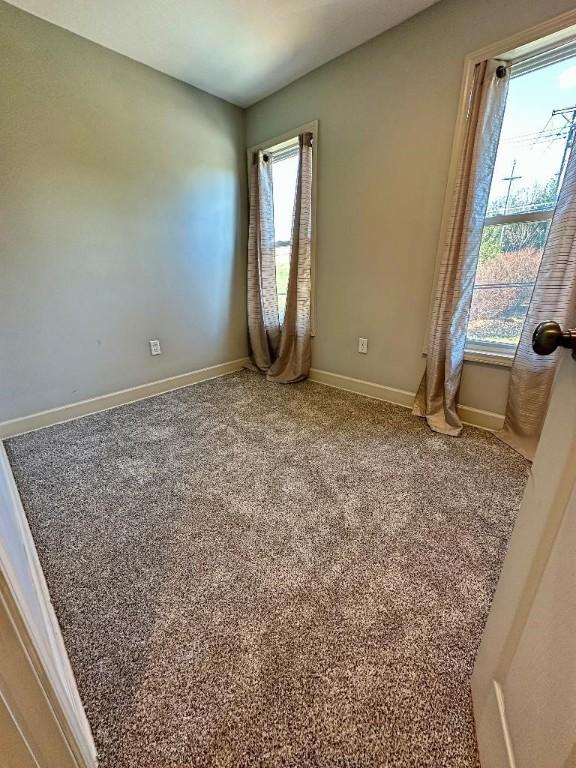 carpeted spare room with plenty of natural light