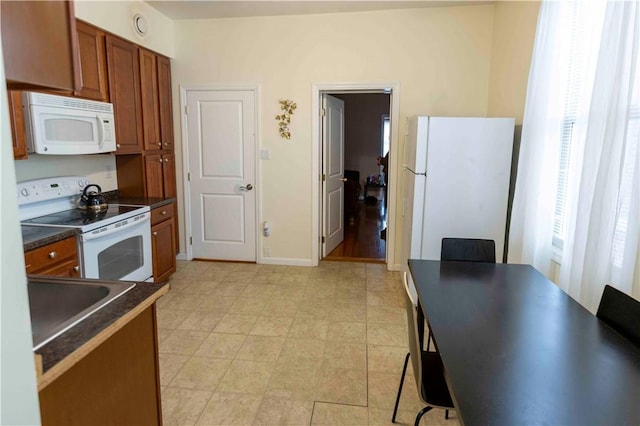 kitchen with white appliances