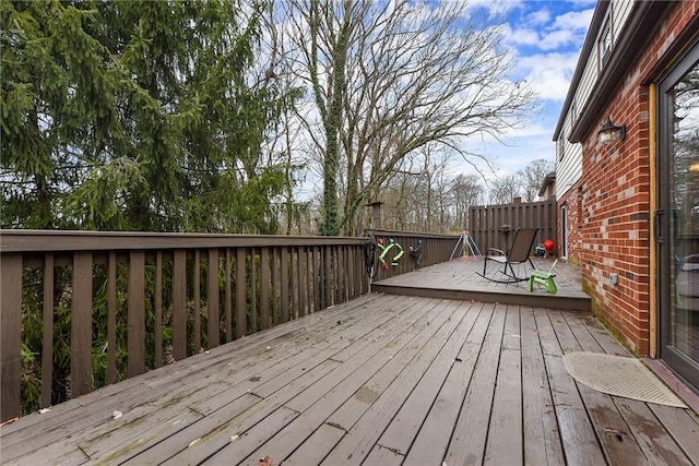 view of wooden deck