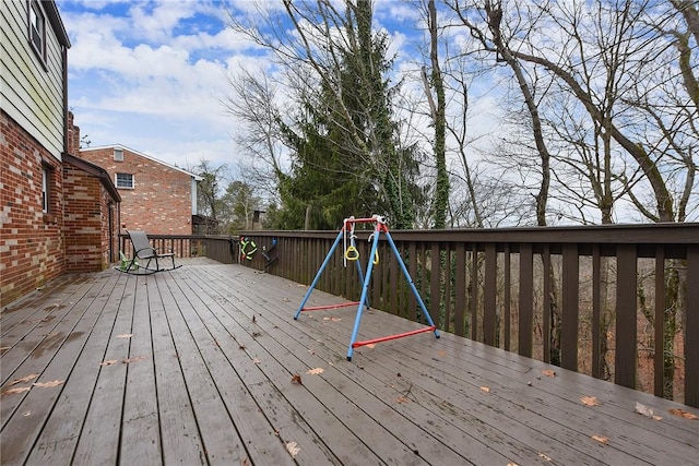 view of wooden deck