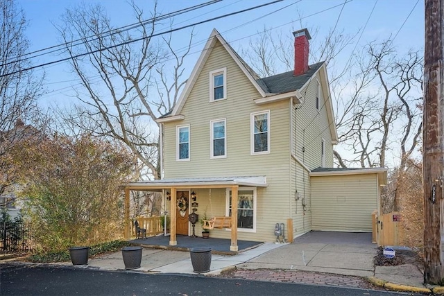 view of front of home featuring a porch