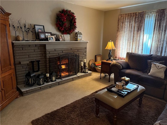 view of carpeted living room