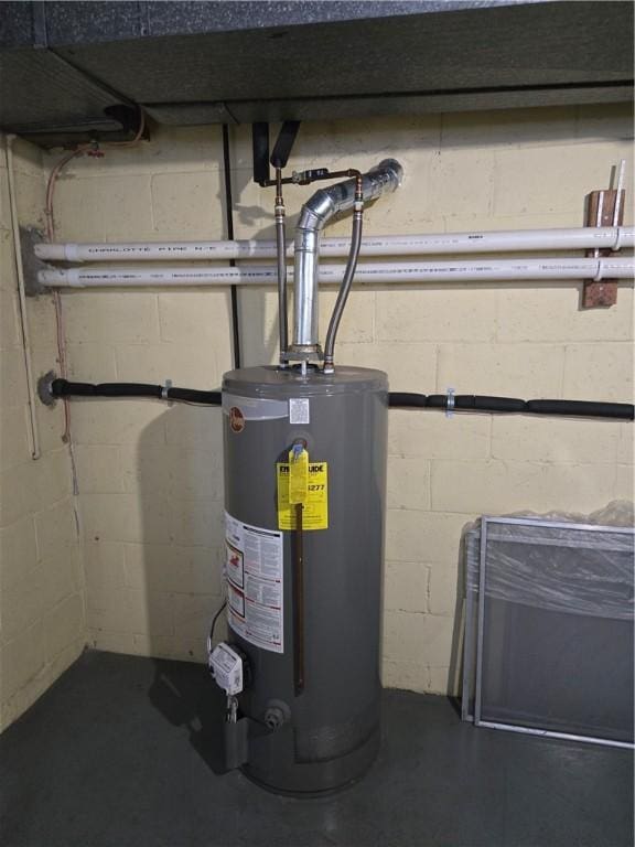 utilities featuring gas water heater