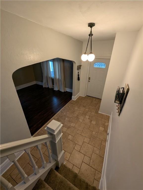 entryway featuring hardwood / wood-style flooring