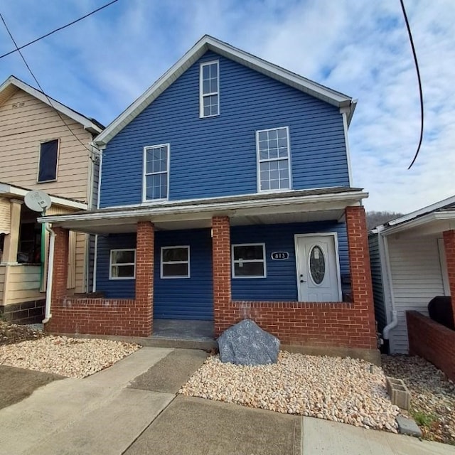 view of front facade with covered porch