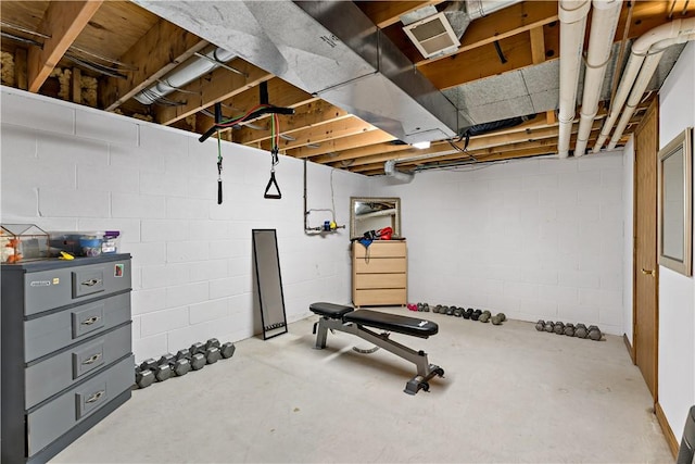 view of workout room