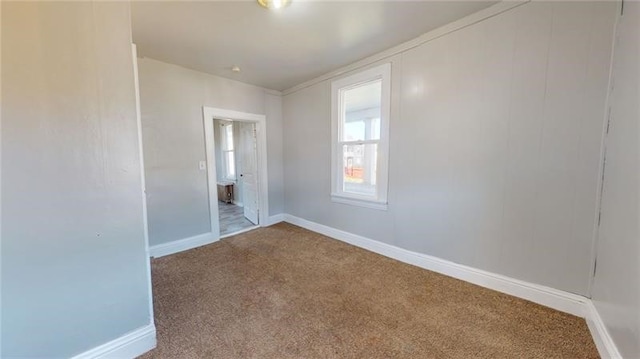 view of carpeted empty room