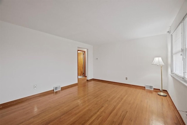 empty room featuring light wood-type flooring