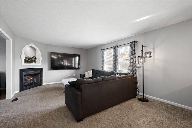 view of carpeted living room