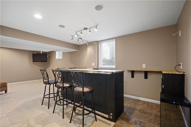 bar featuring carpet flooring