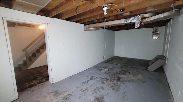 1802 Alcoa Dr, Arnold, PA 15068 - unfinished below grade area featuring stairs