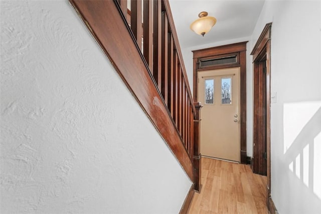 interior space with hardwood / wood-style flooring