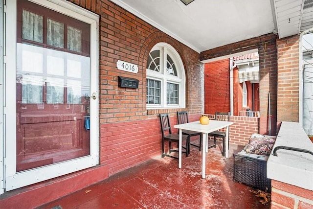 view of patio with covered porch