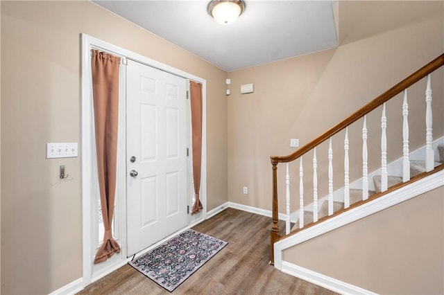 entrance foyer featuring hardwood / wood-style floors