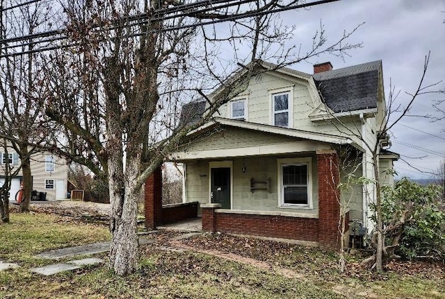 bungalow-style house featuring covered porch