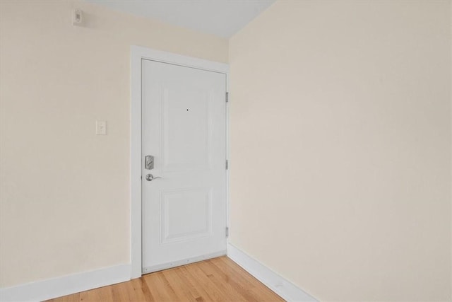 doorway featuring light hardwood / wood-style flooring