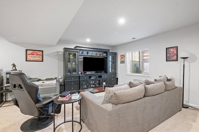 view of carpeted living room