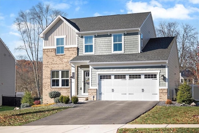 craftsman-style home with a garage