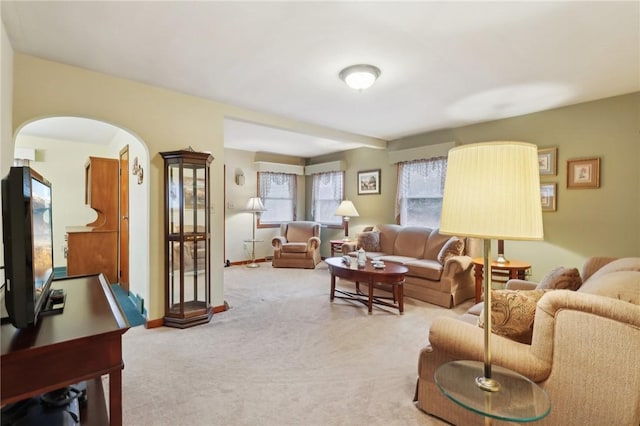 view of carpeted living room