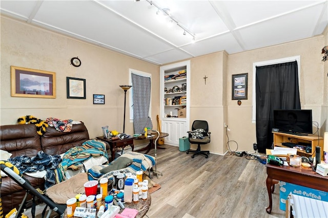 living room featuring hardwood / wood-style floors