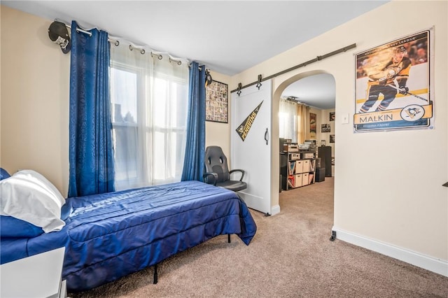 bedroom featuring carpet floors