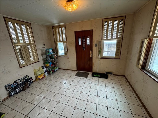 foyer entrance with plenty of natural light