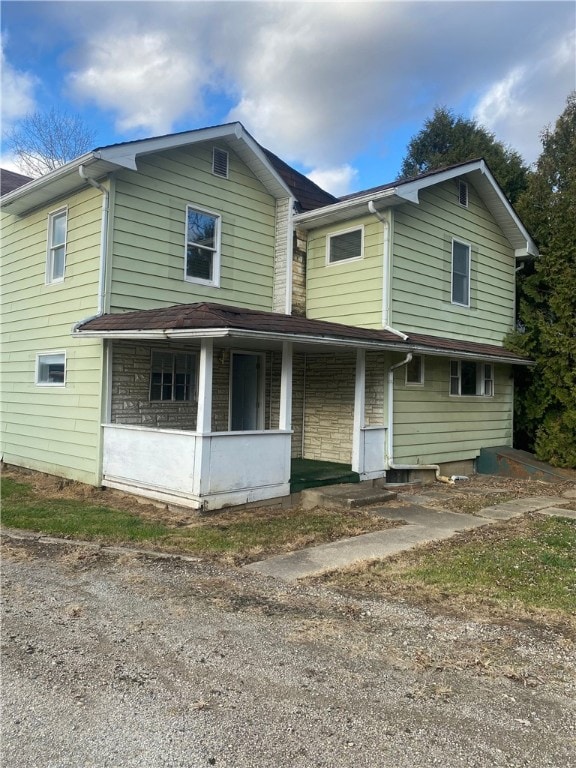 exterior space featuring covered porch