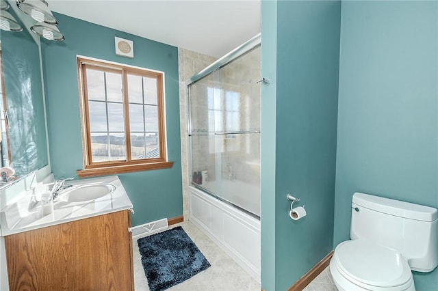 585 State Route 2007, Cowanshanock Twp, PA 16201 - full bath featuring vanity, combined bath / shower with glass door, and tile patterned floors