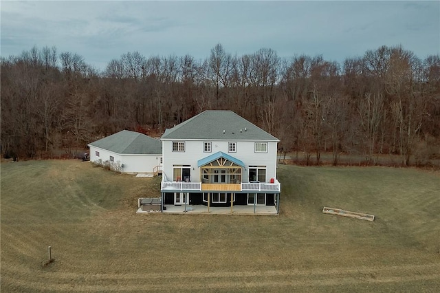 585 State Route 2007, Cowanshanock Twp, PA 16201 - rear view of property featuring a view of trees, a patio, and a yard
