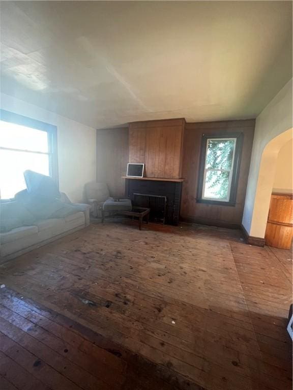 interior space featuring dark hardwood / wood-style flooring and a wealth of natural light