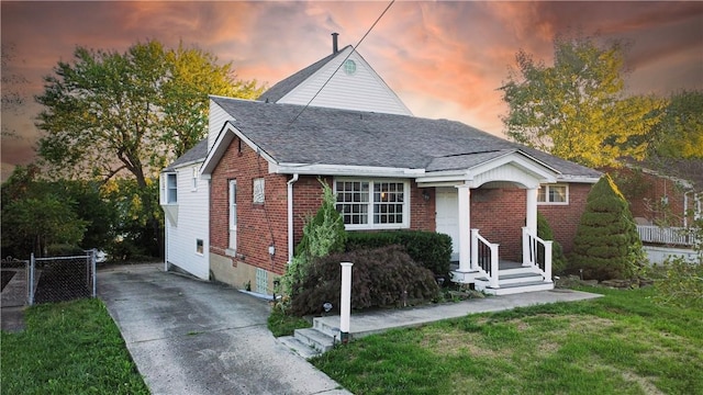 bungalow with a yard