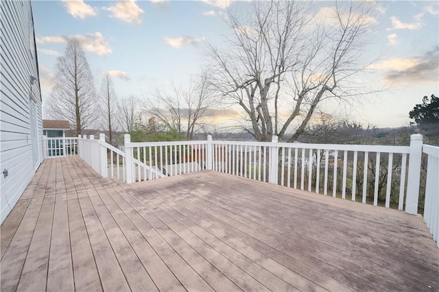 view of deck at dusk