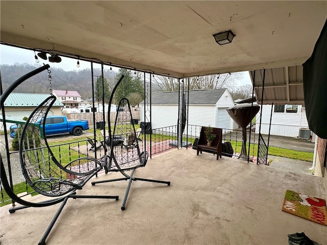 view of patio / terrace with central air condition unit