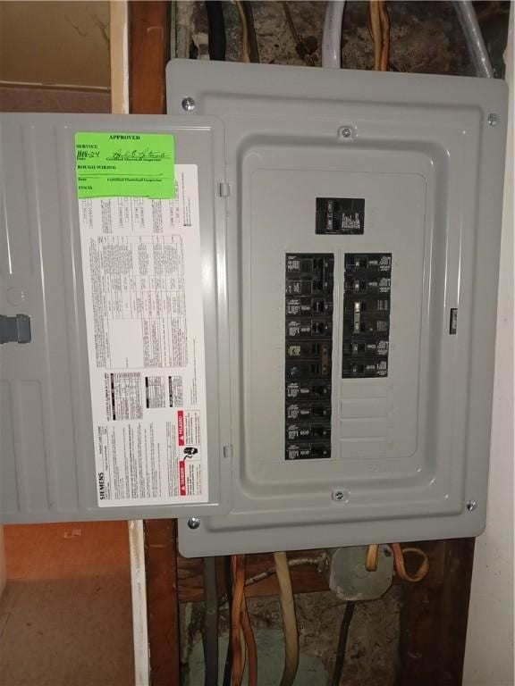 utility room with electric panel