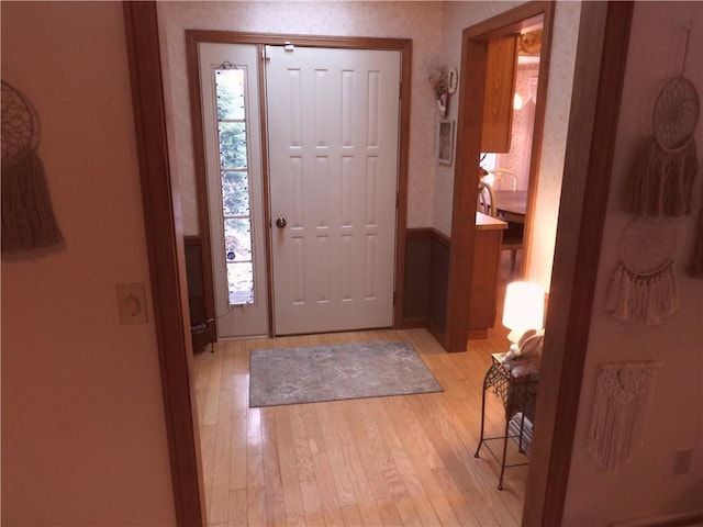 entryway featuring light hardwood / wood-style floors