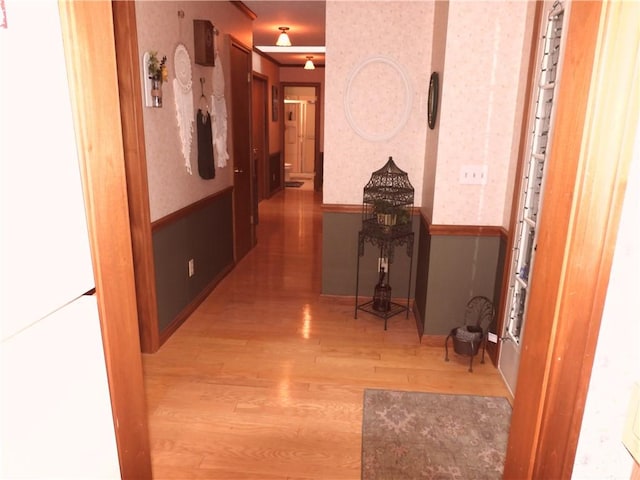 hallway featuring light hardwood / wood-style floors