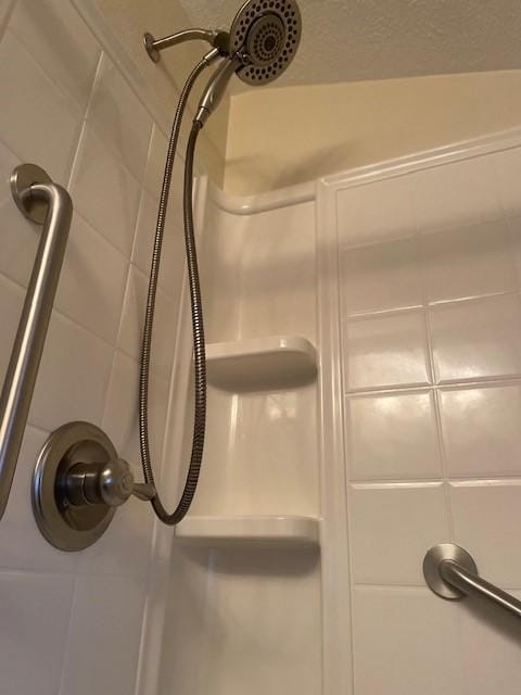interior details with a shower
