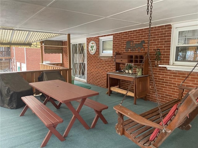 view of patio with outdoor dining space