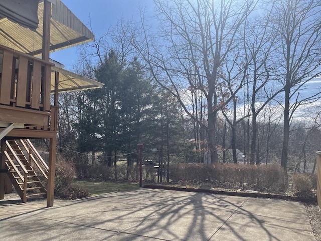 exterior space featuring stairway