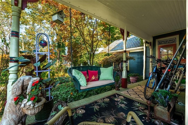 view of patio / terrace with a porch