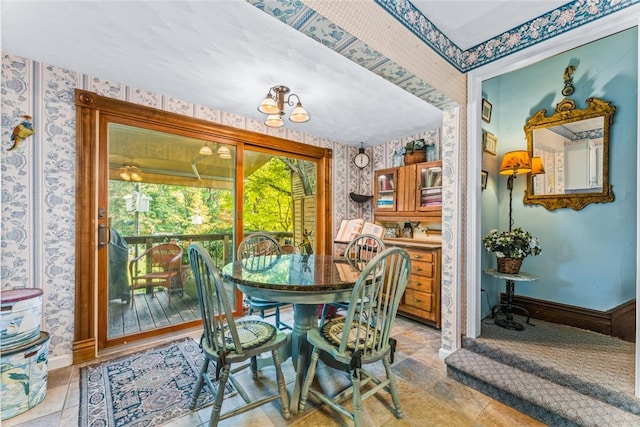 view of dining area