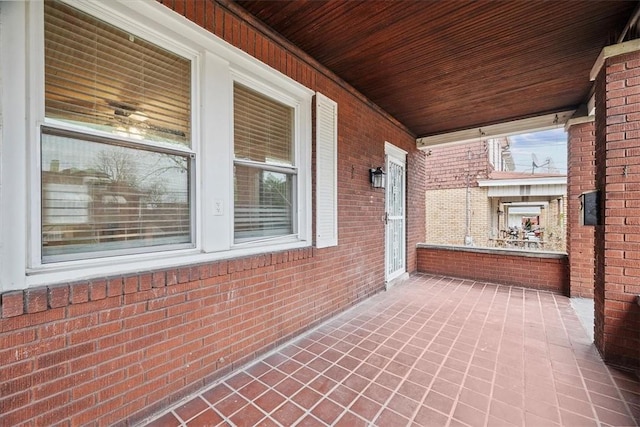 view of patio featuring covered porch