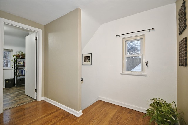 hall featuring hardwood / wood-style floors