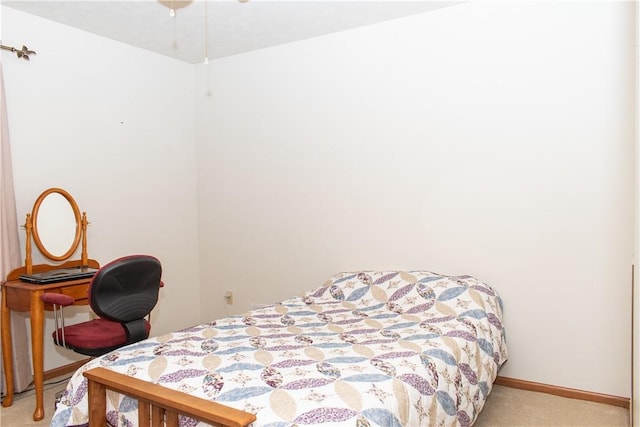 view of carpeted bedroom