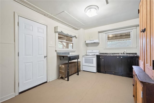 kitchen featuring electric stove and sink