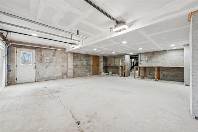 view of basement