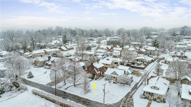 view of snowy aerial view